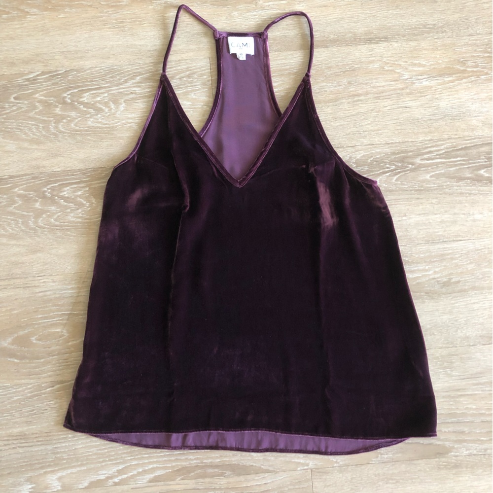 Cami NYC Burgundy Velvet Tank Top
